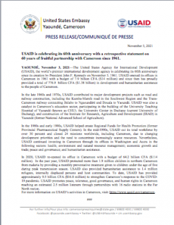 USAID 60th Anniversary press release