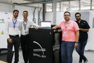 Juan Pichardo, Rafael Batista, Ramón De Jesús and Abraham Espinal (from left to right) are the team in charge of the PEER project titled “Resiliency Analysis for the Development of Microgrid Architecture against Climate-Driven Events in the Dominican Republic's Electric Systems”.
