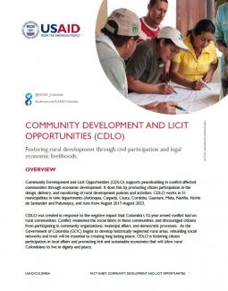 Fact Sheet Community Development and Licit Opportunities (CDLO)