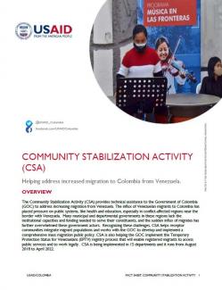 Fact Sheet Community Stabilization Activity (CSA)