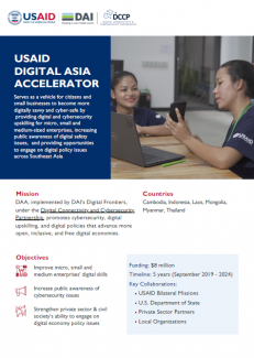 Cover photo for Digital Asia Accelerator Factsheet