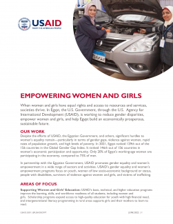 Fact Sheet: Empowering Women and Girls