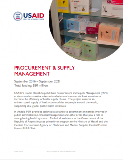 Global Health Supply Chain Procurement and Supply Management