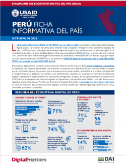 Cover of La Perú Evaluación del Ecosistema Digital (DECA), Ficha Informativa del País