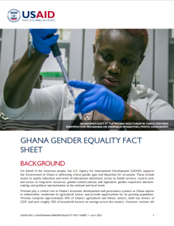 Ghana Gender Equality Fact Sheet