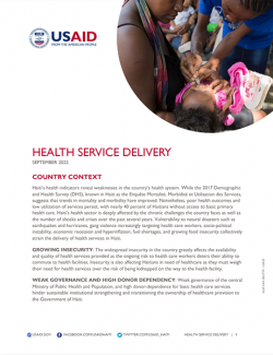 USAID/Haiti: Health Service Delivery Fact Sheet Thumbnail 