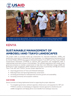 Sustainable Management of Amboseli and Tsavo Landscapes