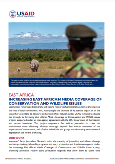 Increasing E.African Media Coverage of Conservation and Wildlife Issues