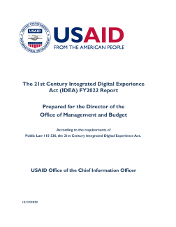 21st Century Integrated Digital Experience Act (IDEA) FY2022 Report