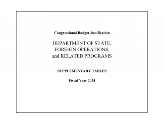 FY 2024 Congressional Budget Justification - Supplementary Tables