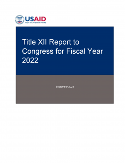 Title XII Report to Congress, FY 2022