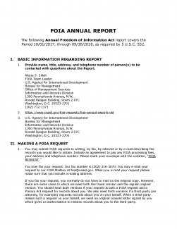 FOIA Annual Report - FY 2018