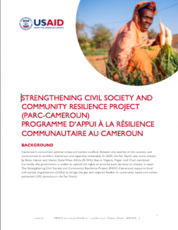 Strengthening Civil Society and Community Resilience Project (Parc-cameroun) Programme D’appui À La Résilience Communautaire Au Cameroun 