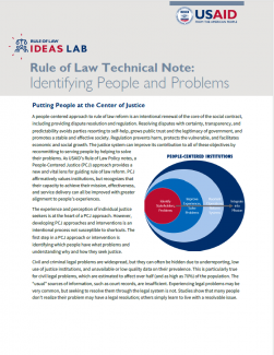 Technical Note: Identifying People and Their Legal Problems