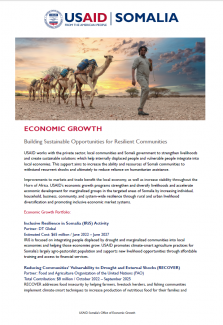 USAID Somalia Economic Growth Factsheet