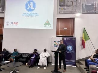 Mr Todd Flower, Deputy Mission Director of USAID Senegal at the YALI graduation ceremony 