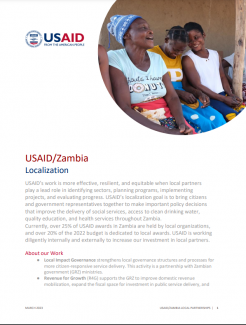 USAID/Zambia Local Partnerships Fact Sheet