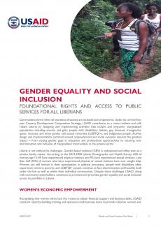 Gender and Social Inclusion