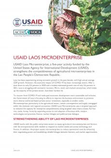 USAID Laos Microenterprise Fact Sheet