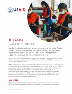 USAID Sri Lanka Country Profile Oct 2022