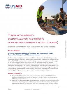 Tunisia Accountability, Decentralization, and Effective Municipalities (TADAEEM