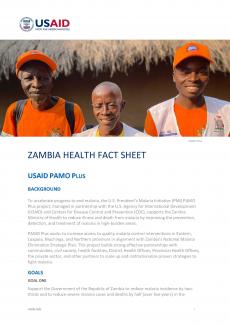 Three men who support the PAMO Plus project appear on the first page of the fact sheet