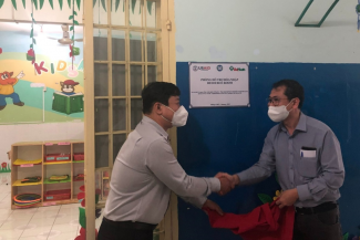 The handover ceremony at 1/6 Kindergarten School in Tay Ninh.