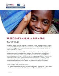 President's Malaria Initiative Factsheet