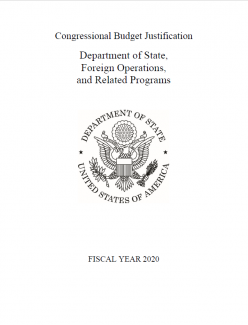 Cover of 2020 Congressional Budget Justification