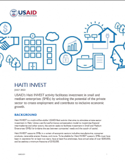 Thumbnail for HAITI Invest Activity Fact sheet 2023
