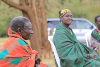 Indigenous women at a meeting with ResilientAfrica Network.