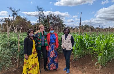 Link to 2022 at USAID Blog Post (Photo: Administrator Power met with women working in agriculture during her trip to Malawi.)