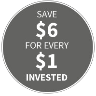 Save $6 for every $1 invested
