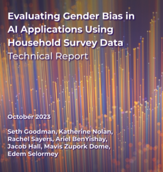 Evaluating Gender Bias in AI Applications Using Household Survey Open Source Data