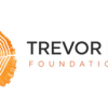 A logo resembling a cut tree trunk in orange