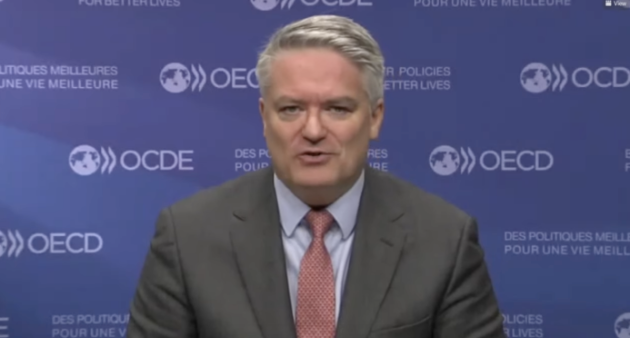 OECD Secretary General Cormann delivers remarks at report launch | Photo courtesy of OECD