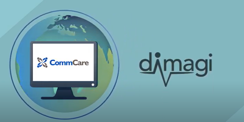 CommCare and Dimagi logos | Photo courtesy of TechChange