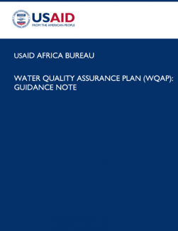 Water Quality Assurance Plan Africa Bureau Template Guidance Note